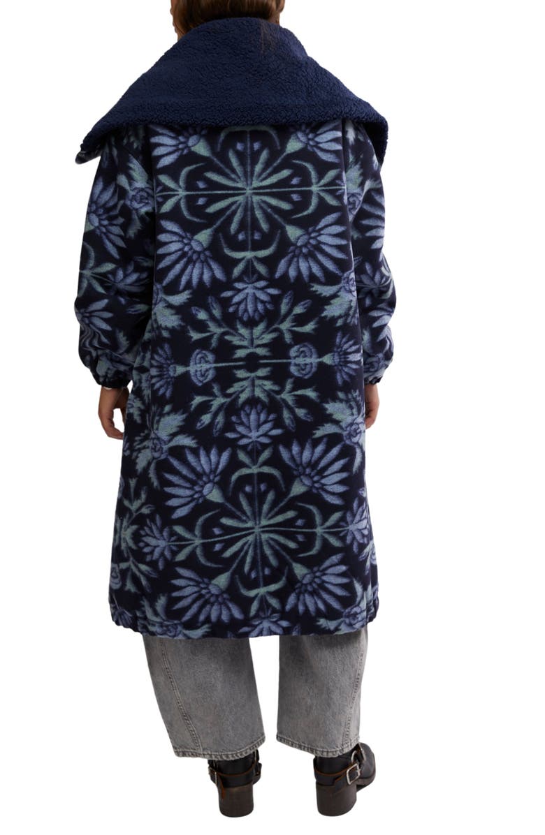 Free People This Love Floral Wing Collar Cardigan, Alternate, color, Night Sky Combo