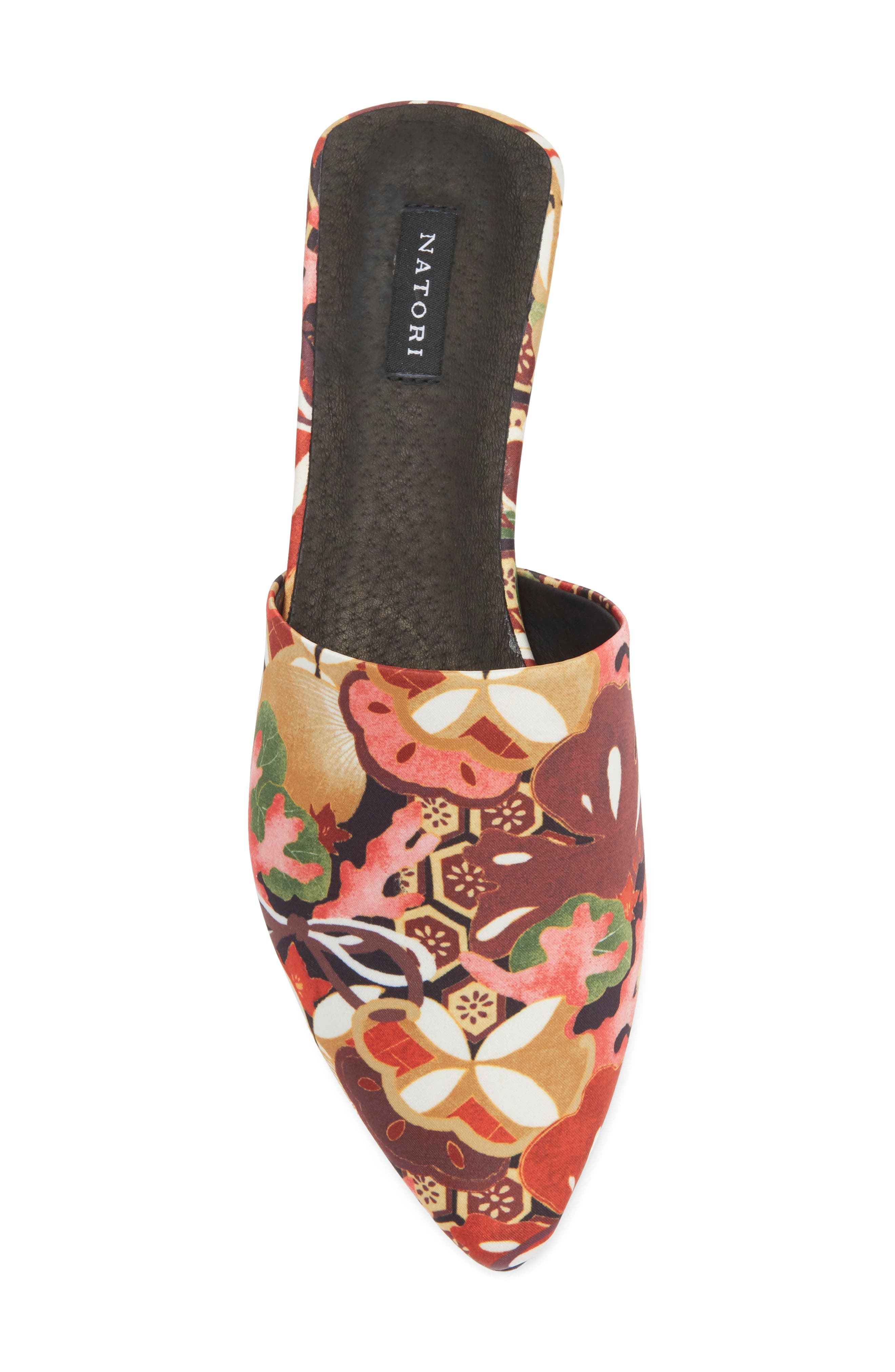 Natori Adore Pointed Toe Satin Mule, Alternate, color, 