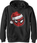 Marvel Boy's Marvel Christmas Spider-Man Santa Hat  Pull Over Hoodie