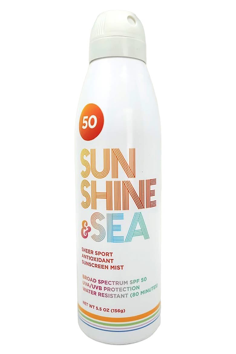 Sunshine & Sea SPF 50 Sheer Sport Antioxidant Sunscreen Mist, Main, color, N/ A