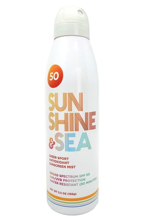 Sunshine & Sea SPF 50 Sheer Sport Antioxidant Sunscreen Mist