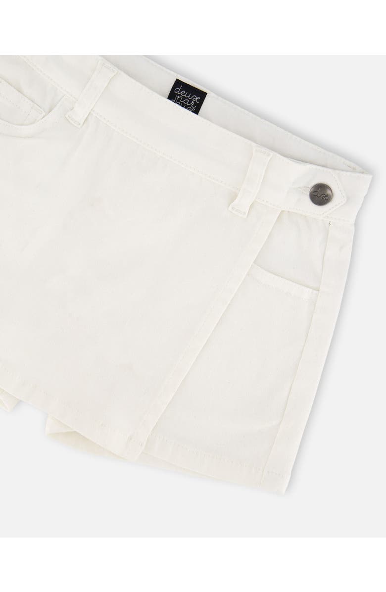 Deux par Deux Soft Stretch Side Pocket Twill Skort, Alternate, color, White