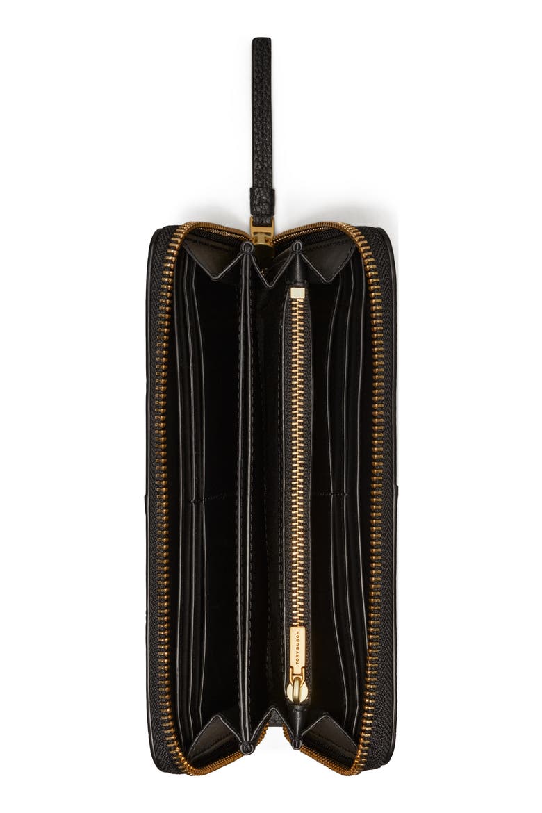 McGraw Continental Leather Zip Wallet, Alternate, color, BLACK