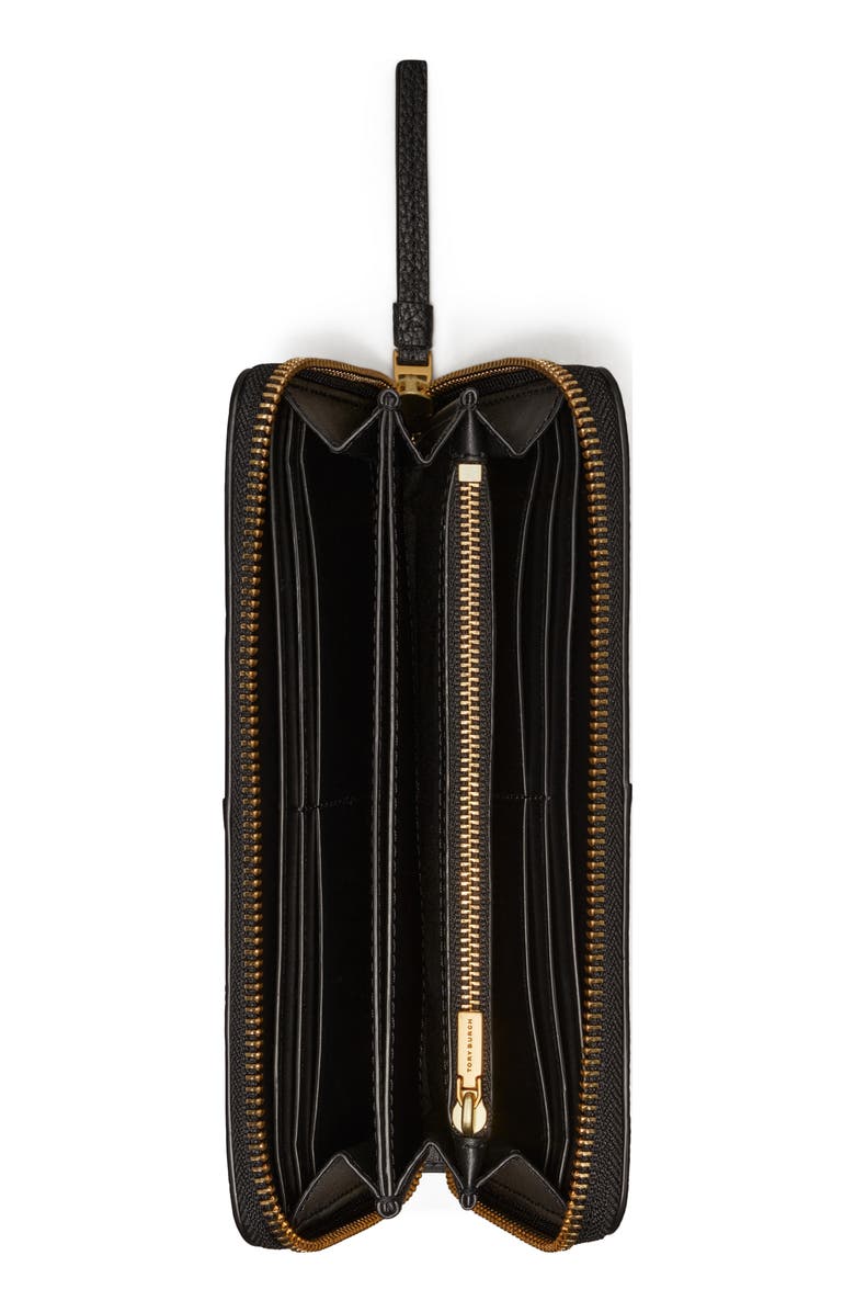 Tory Burch McGraw Continental Leather Zip Wallet, Alternate, color,