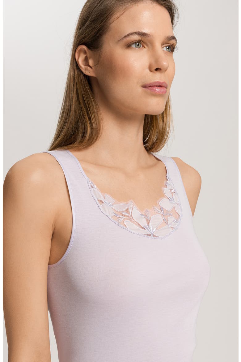 Kalea Embroidered Trim Cotton Tank Top, Alternate, color, PINK LAVENDER
