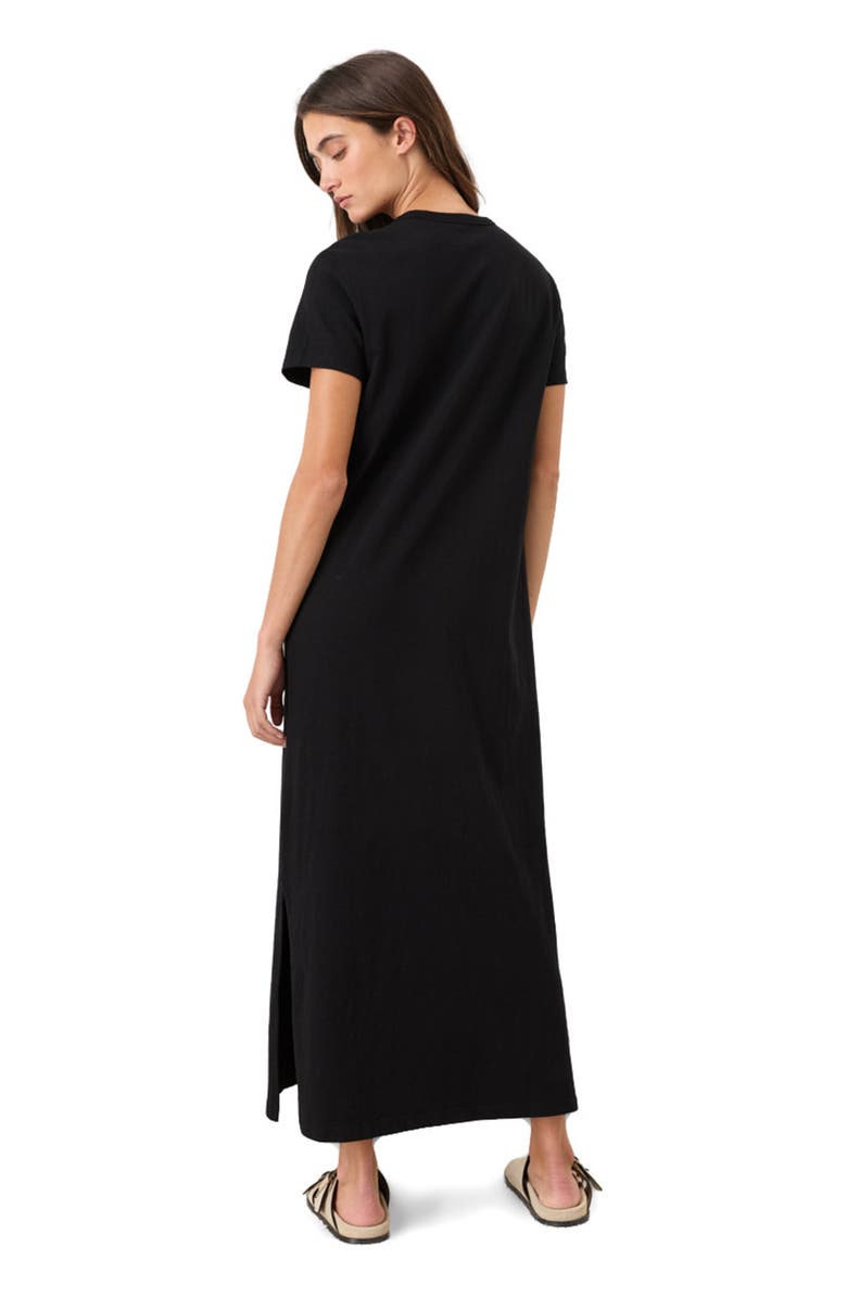 Pact Organic Cotton Soft-Slub Essential Easy Tee Maxi Dress, Alternate, color, Black
