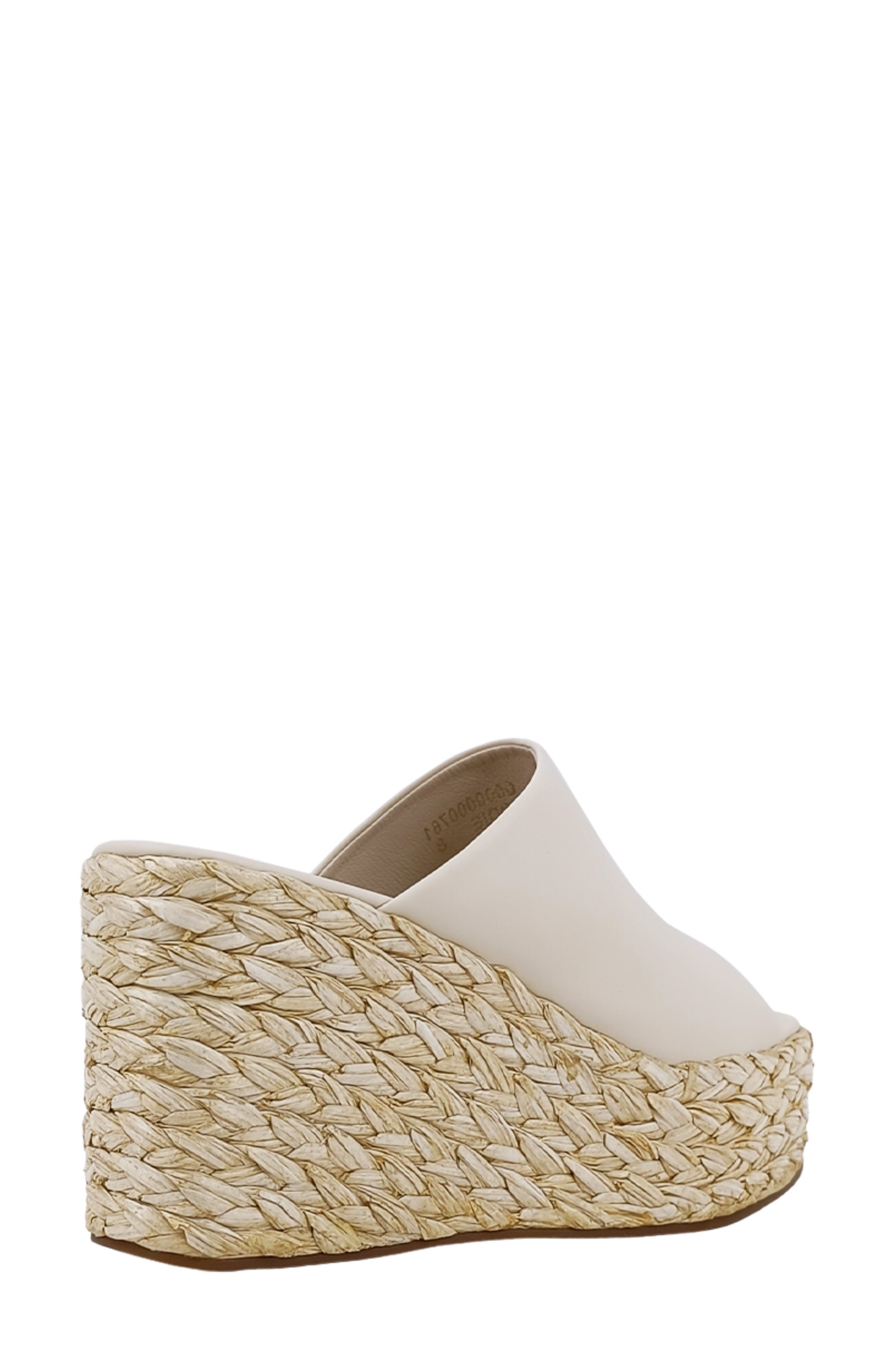 SHUSHOP Jodie Espadrille Platform Wedge Slide Sandal, Alternate, color, Beige