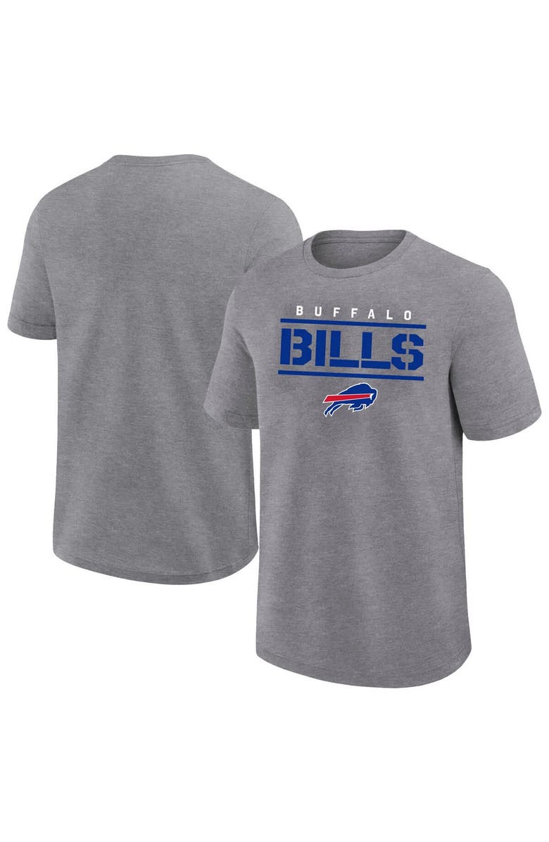 FANATICS Men's Fanatics Heather Gray Buffalo Bills Big & Tall Top Notch T-Shirt, Main, color, 