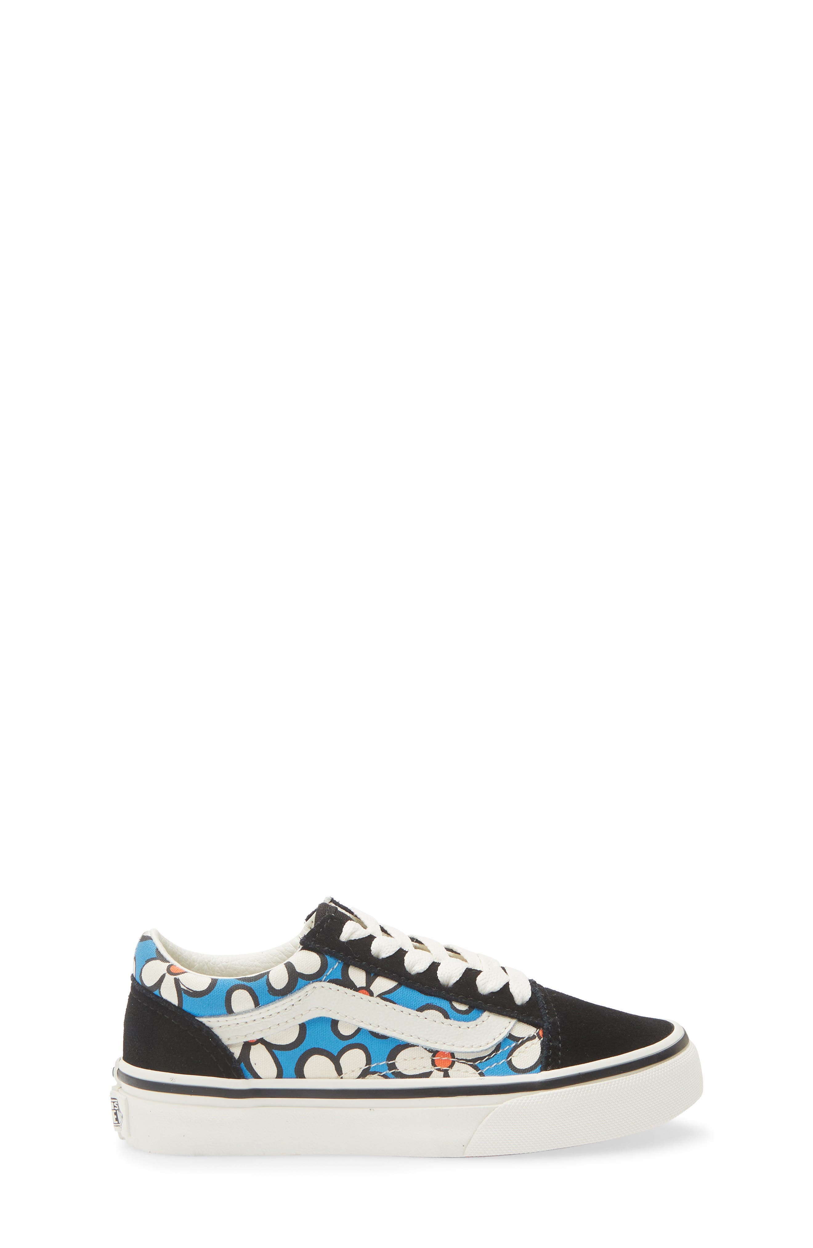 Vans Kids' Old Skool Sneaker, Alternate, color, Painted Floral Bright Azure