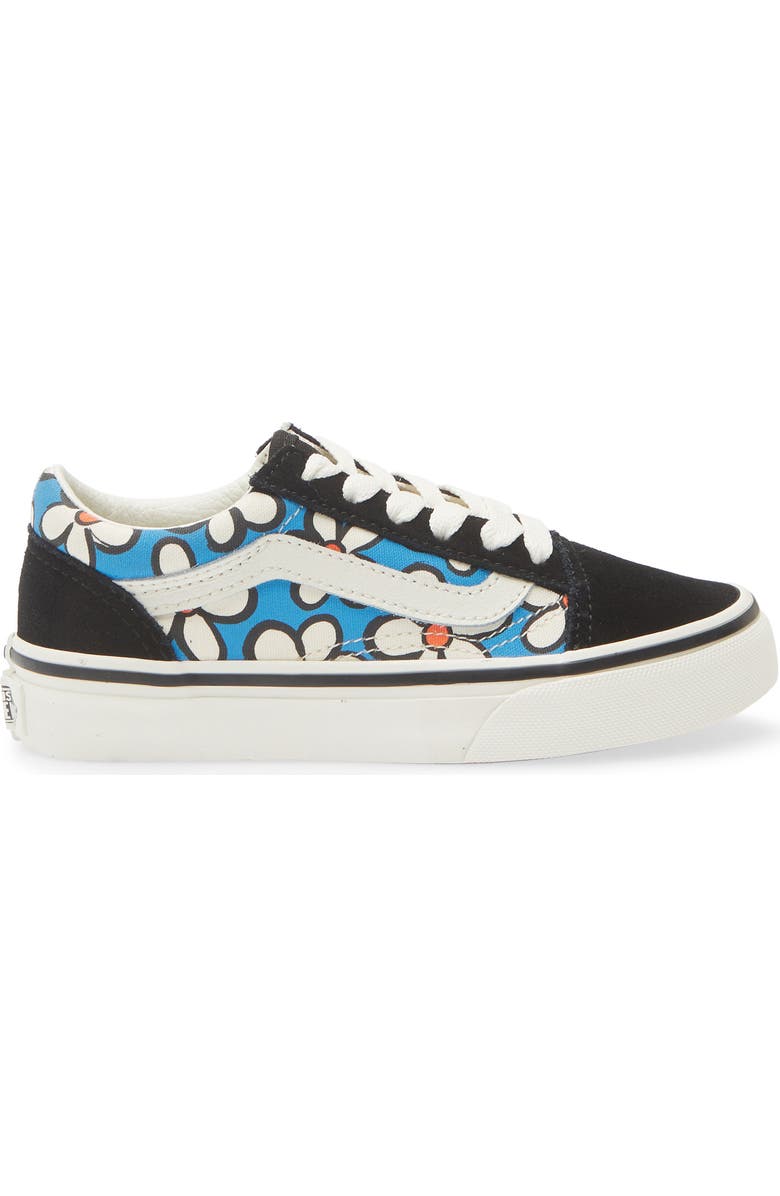 Vans Kids' Old Skool Sneaker, Alternate, color, Painted Floral Bright Azure
