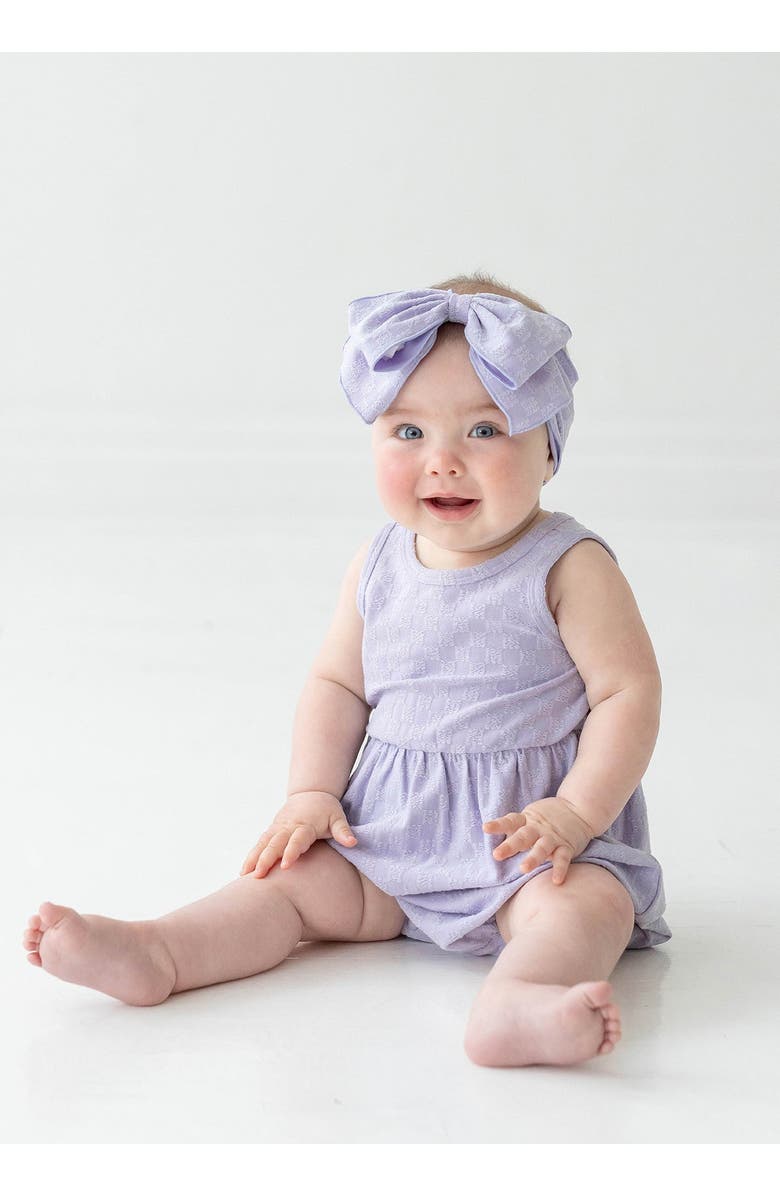 Mabel + Honey Malibu Baby Romper, Alternate, color, Purple