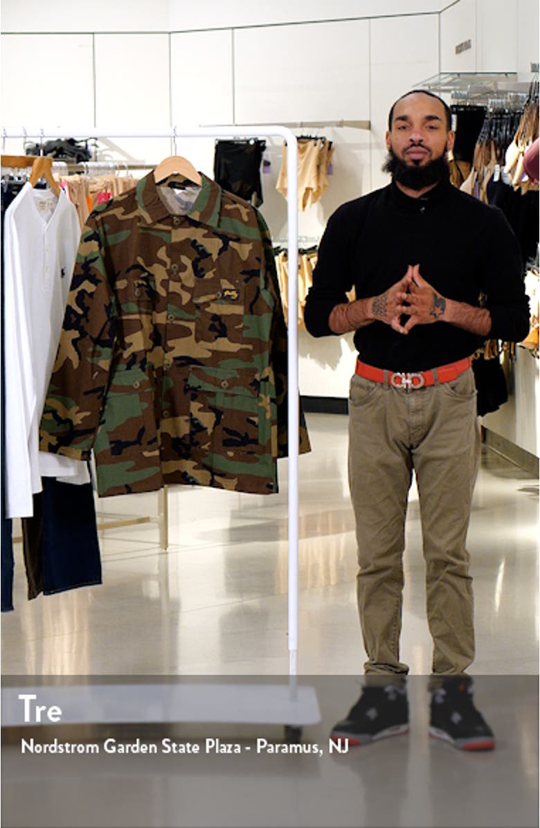 Camo Button-Up Cotton Ripstop Work Jacket, sales video thumbnail