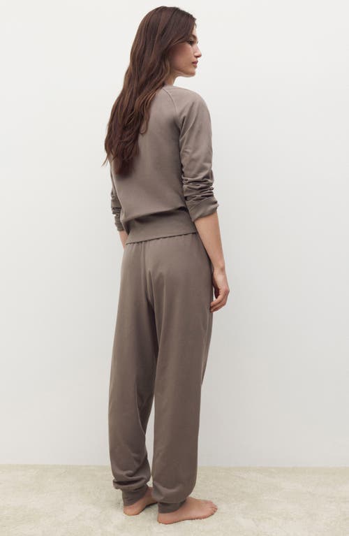 Mango Soft Finish Joggers In Brown