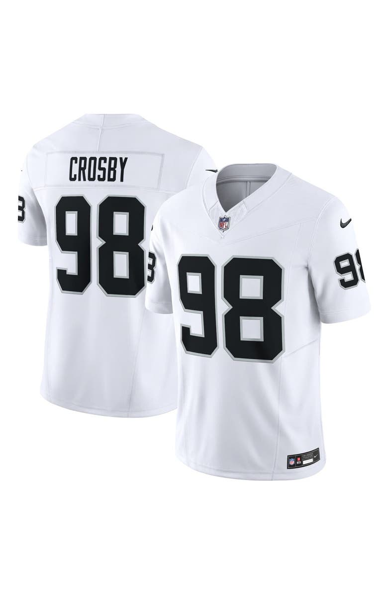 Nike Men's Nike Maxx Crosby White Las Vegas Raiders Vapor F.U.S.E. Limited Jersey, Main, color, 