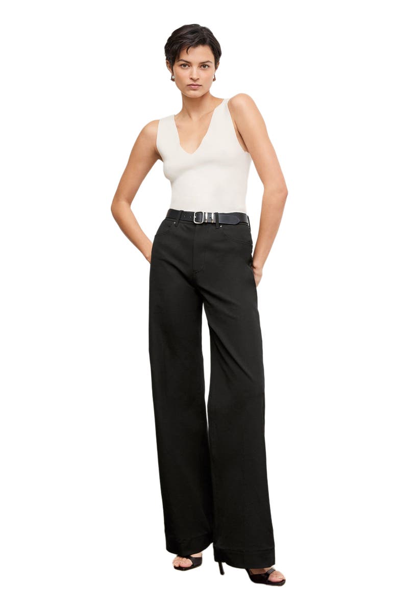 M.M.LaFleur Milo Wide-Leg Jean, Alternate, color, Black