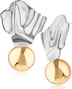 JARDIN Two-Tone Molten Statement Earrings