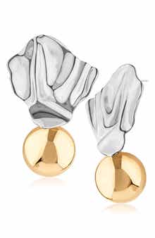 JARDIN Two-Tone Molten Statement Earrings