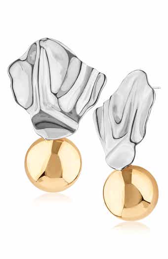 JARDIN Two-Tone Molten Statement Earrings