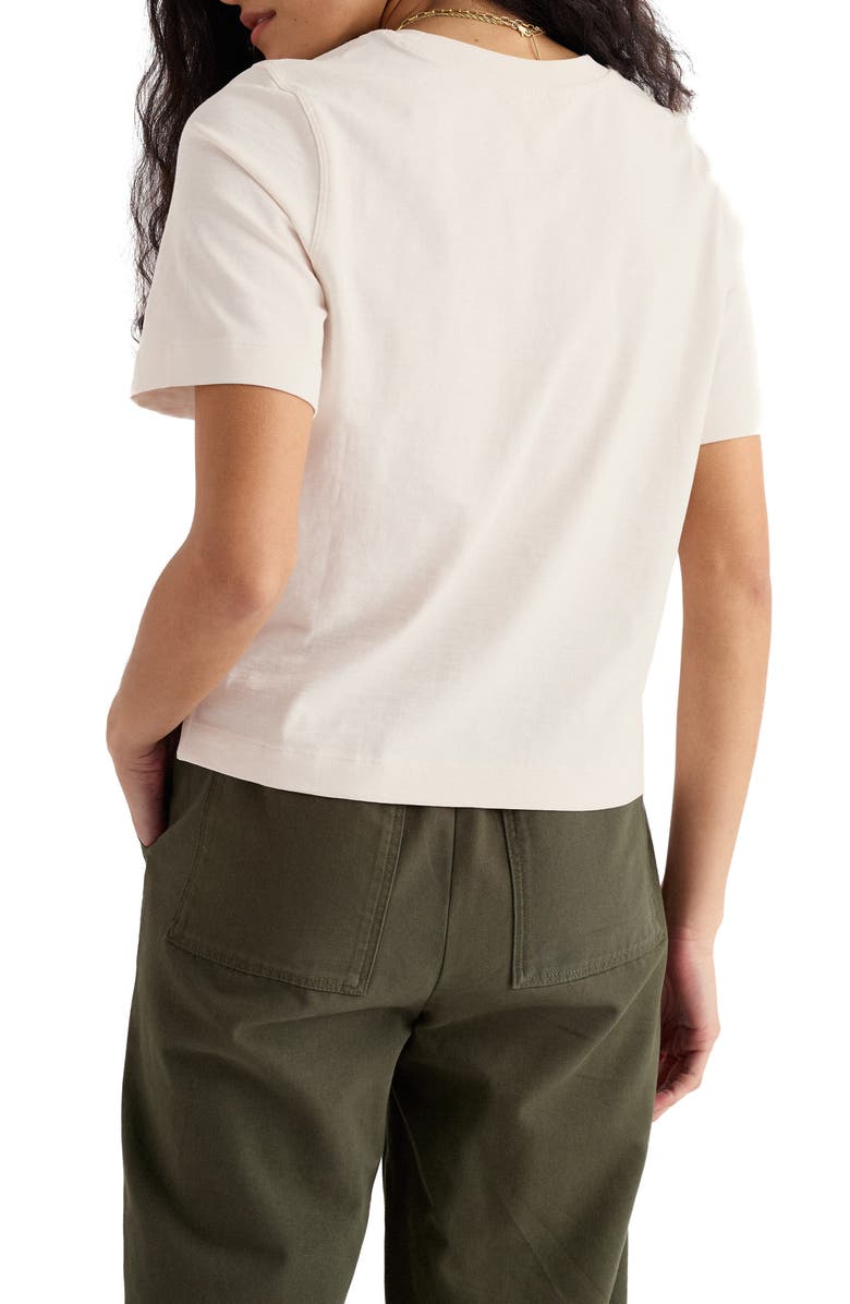 Seasalt Cornwall Copseland Organic Cotton Graphic T-Shirt, Alternate, color, Cutout Pansy Chalk