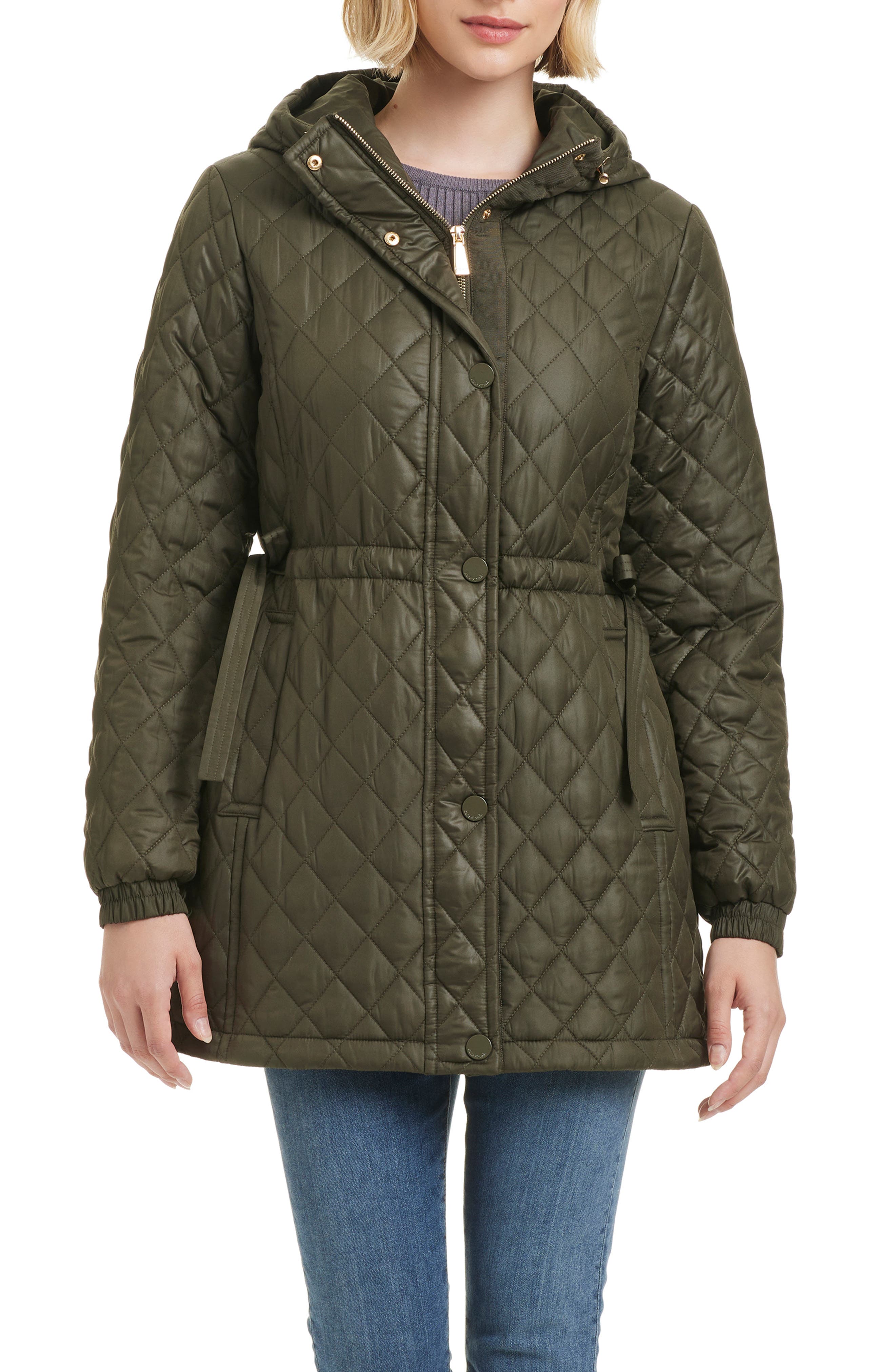 water resistant diamond quilted jacket