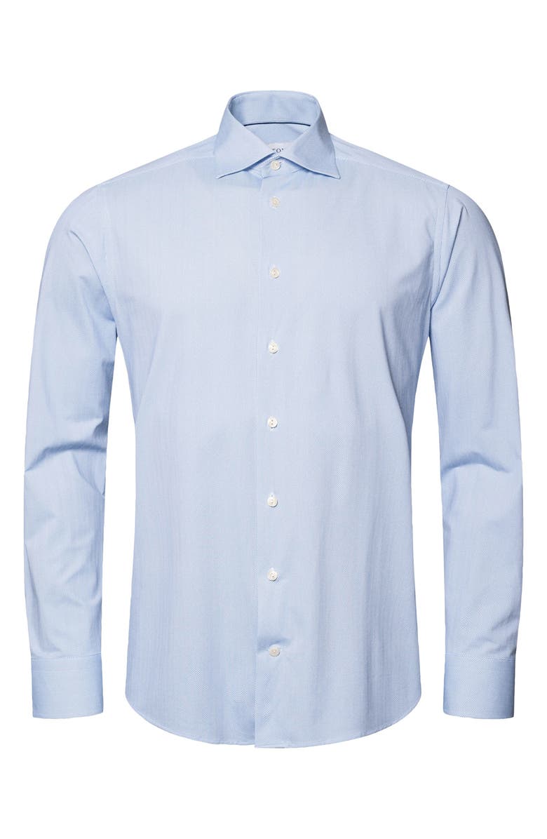 Eton Contemporary Fit Herringbone Stretch Dress Shirt, Alternate, color, 