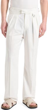 Manière De Voir Pierre Relaxed Fit Linen Pleated Trousers
