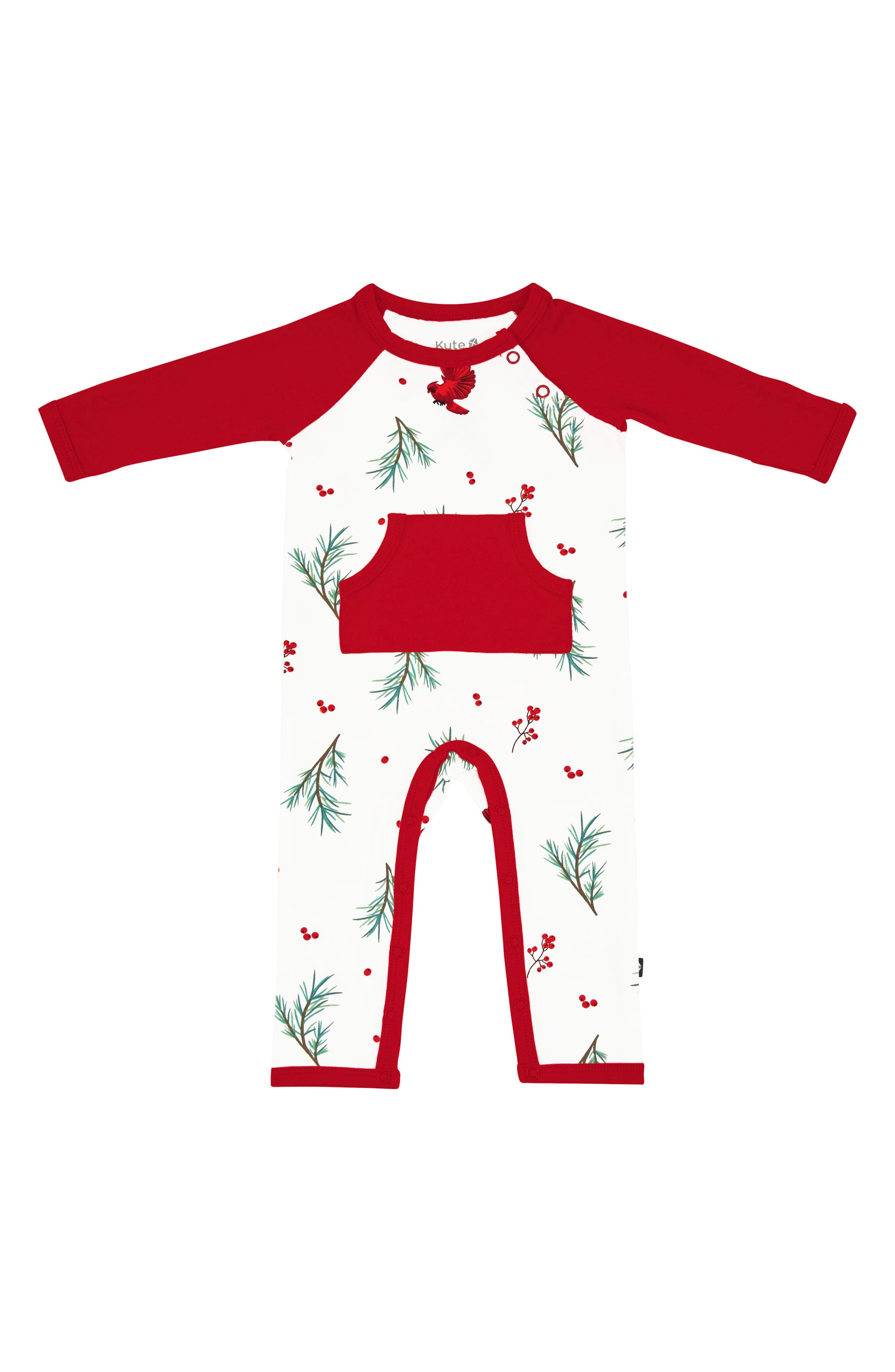 Kyte BABY Winterberry Print Longall Romper