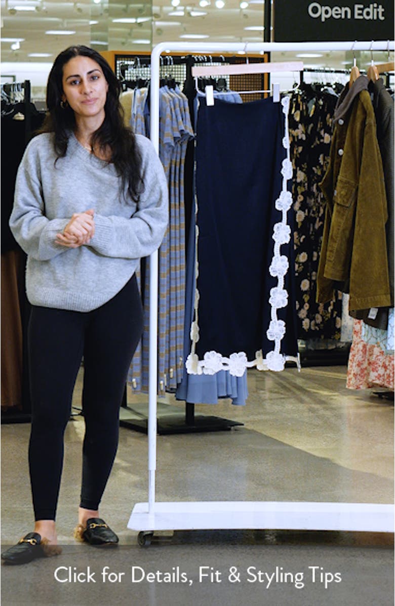 Doa Embroidered Floral Border Skirt, sales video thumbnail