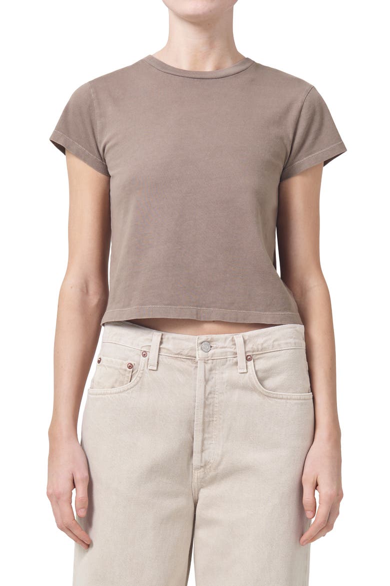 Adine Shrunken Organic Cotton T-Shirt, Main, color, KILN