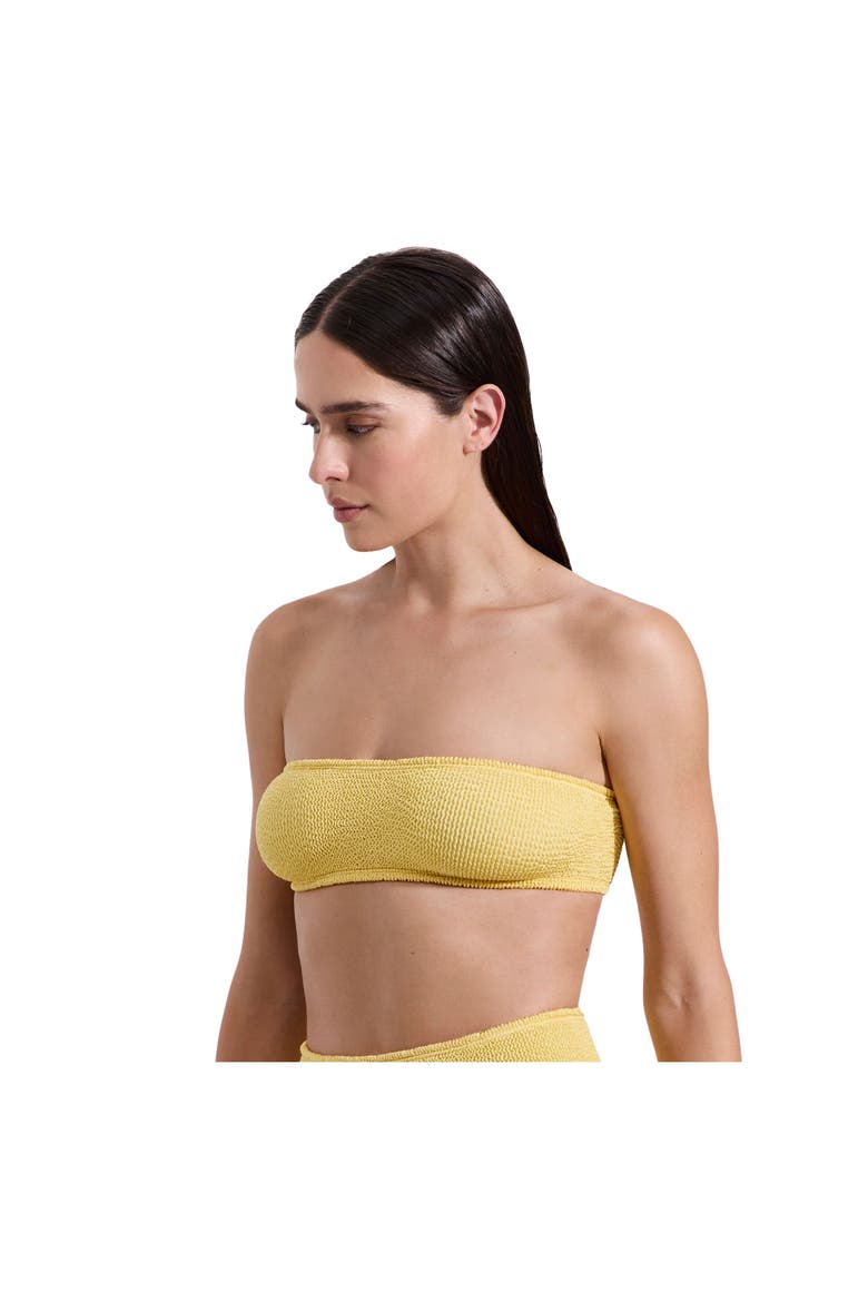 Tulum Bandeau Bikini Top, Alternate, color, Yellow
