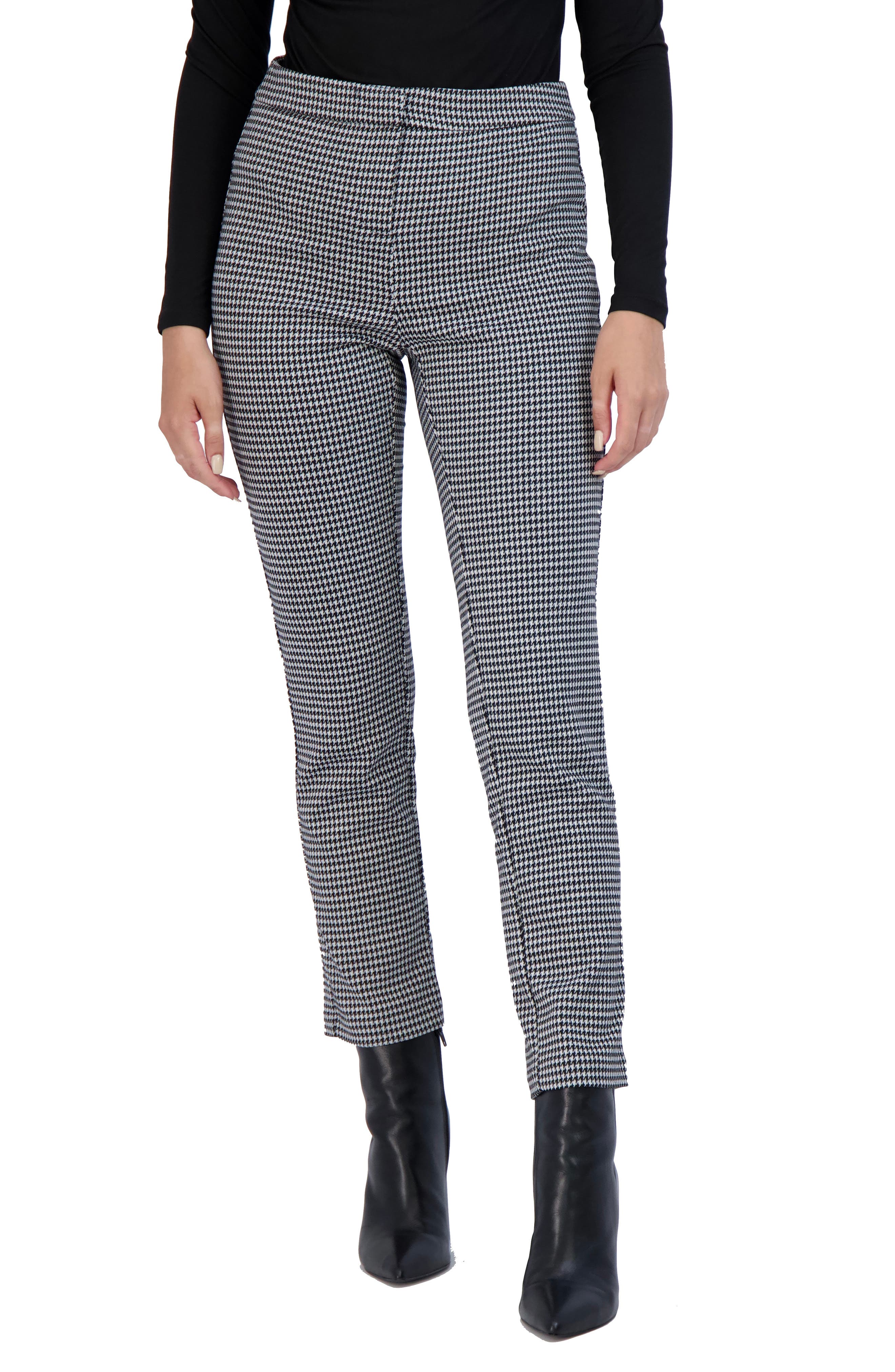Ookie & Lala Houndstooth Straight Leg Pants