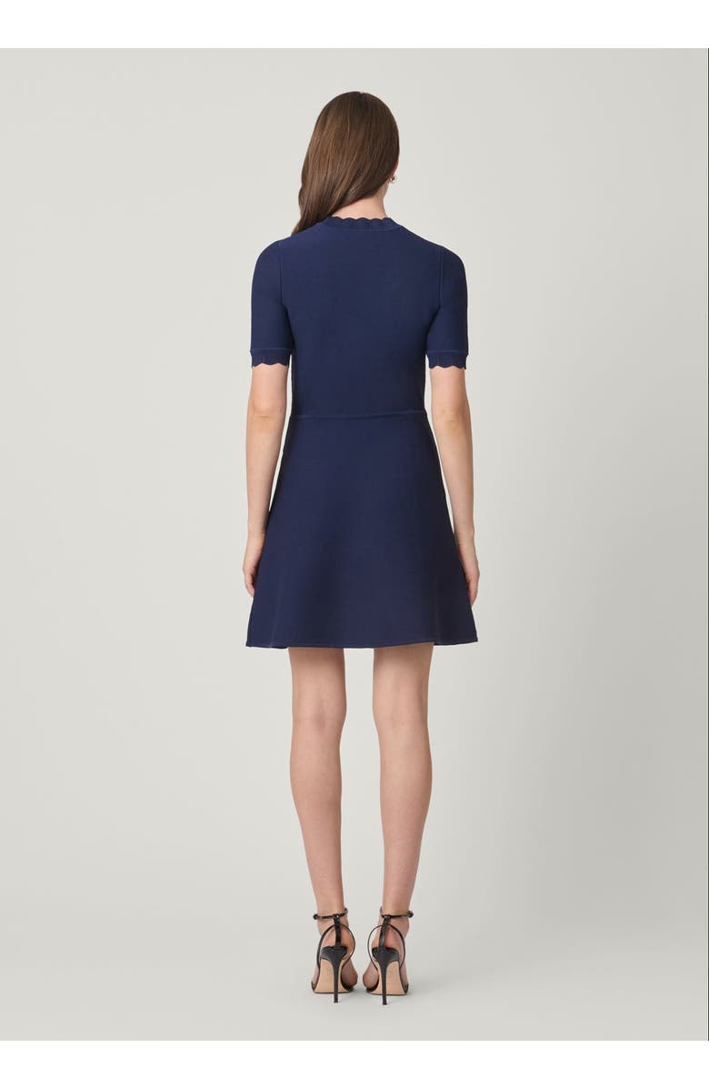 Shoshanna Celeste Flower Embellished Knit Dress, Alternate, color, Navy