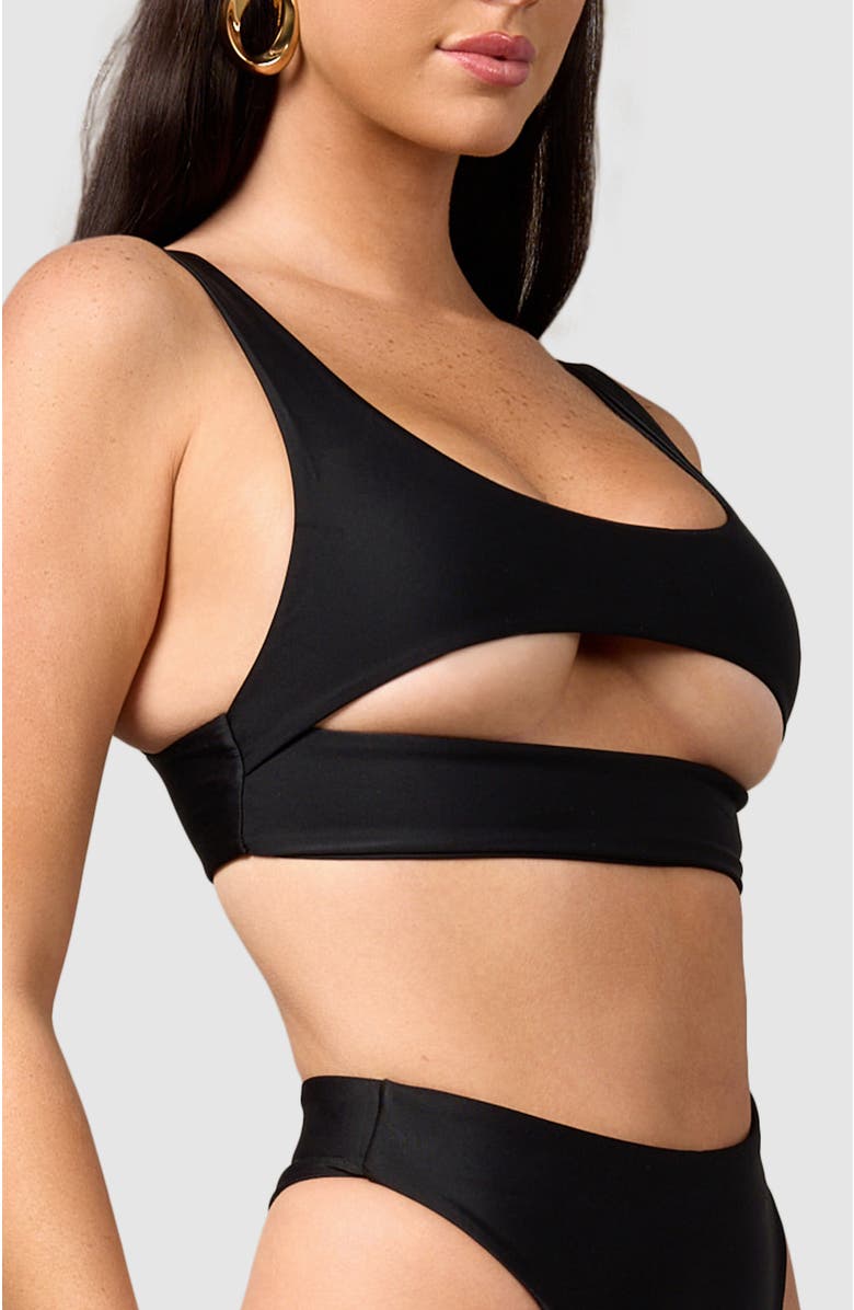 MBM Swim Lucky Bikini Top, Alternate, color, Black