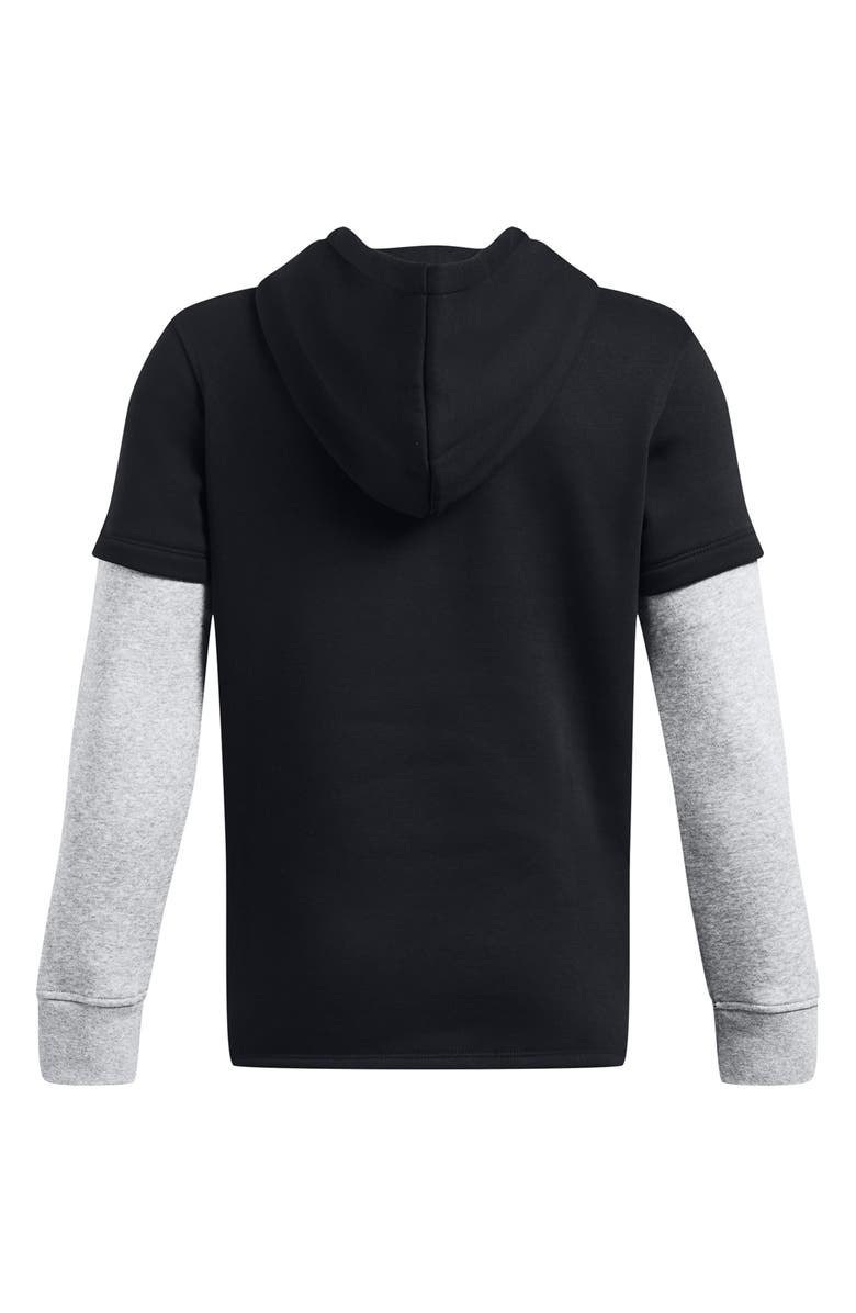 Under Armour Kids' Icon Fleece Hoodie, Alternate, color, Black