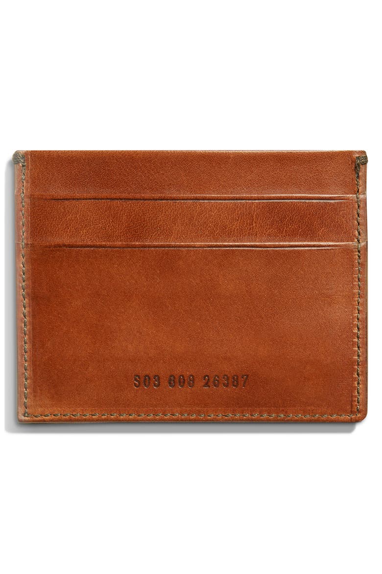 Harness Leather Card Case, Alternate, color, BOURBON