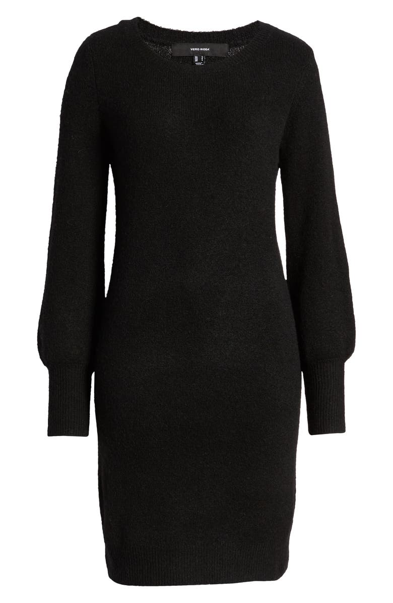 VERO MODA Simone Long Blouson Sleeve Sweater Dress, Alternate, color, 