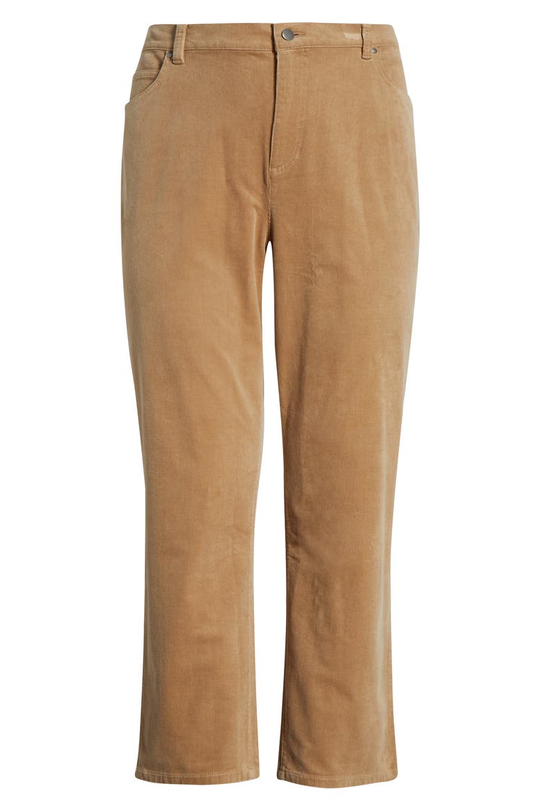 High Waist Ankle Straight Leg Jeans, Alternate, color, BISCUIT