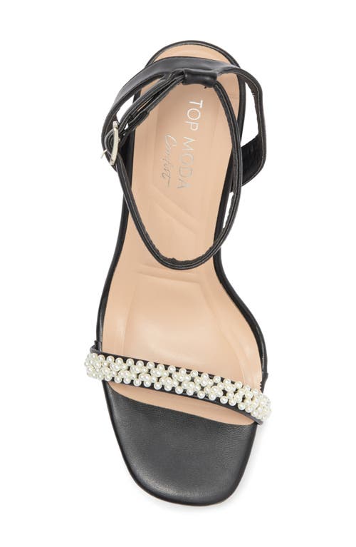 Top Guy Shoes Lingo Platform Sandal In Black Pu