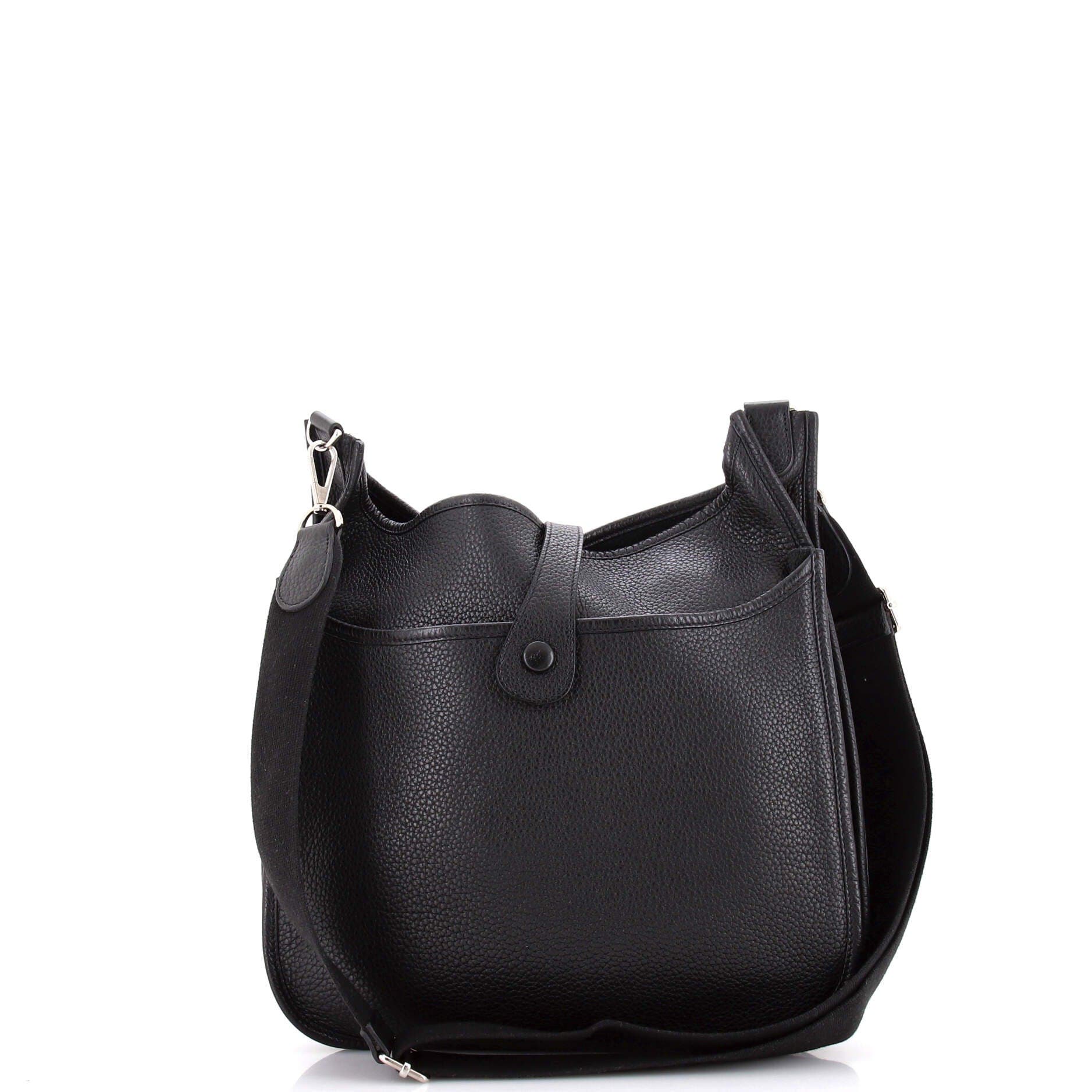 Pre-Owned Hermes Evelyne Bag Gen I Clemence PM, Alternate, color, Noir