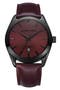 Genuine Black Diamond Leather Strap Watch, 41mm - 0.001ct.