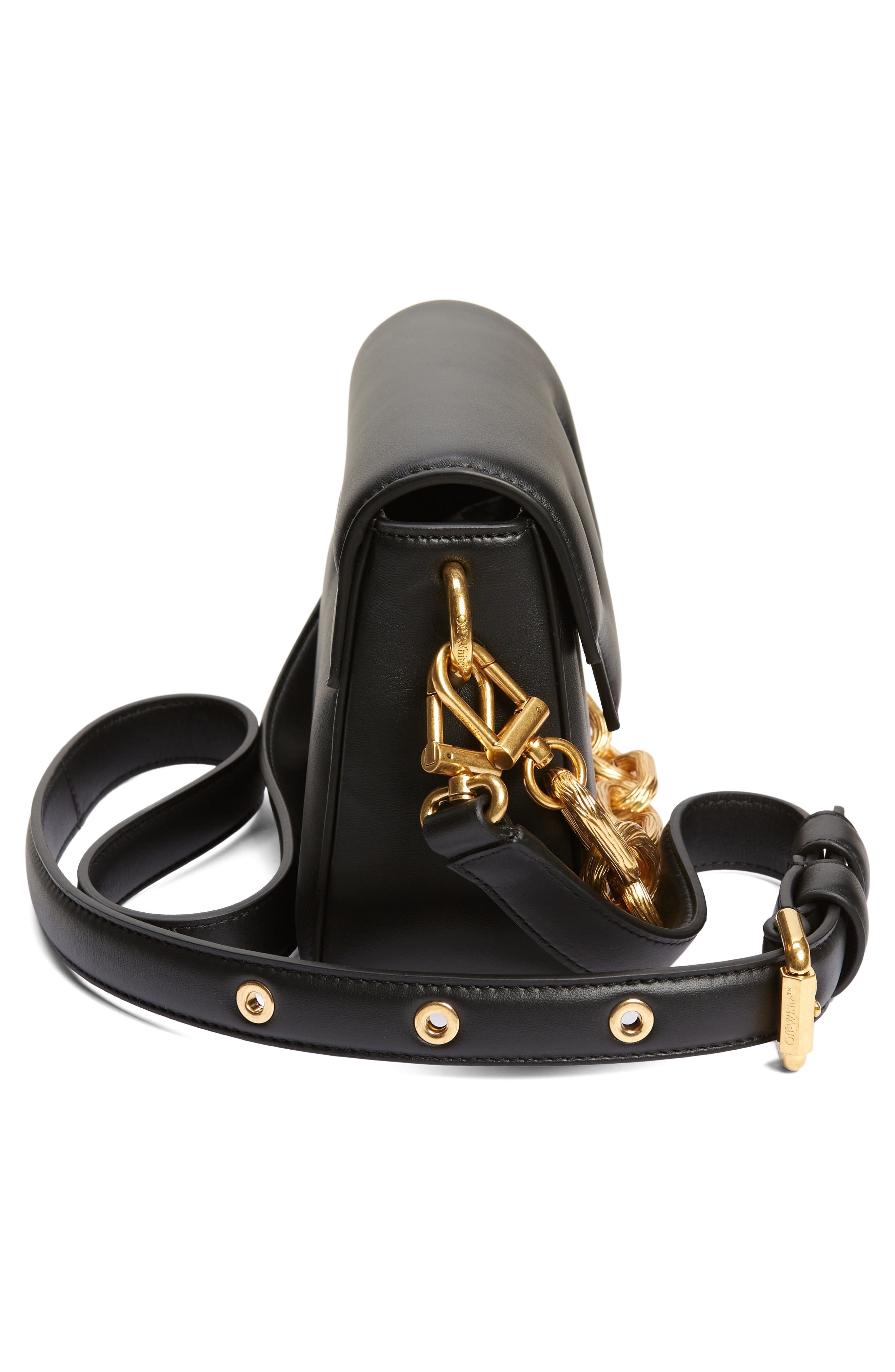 Off-White Burrow 22 Leather Shoulder Bag, Alternate, color, 