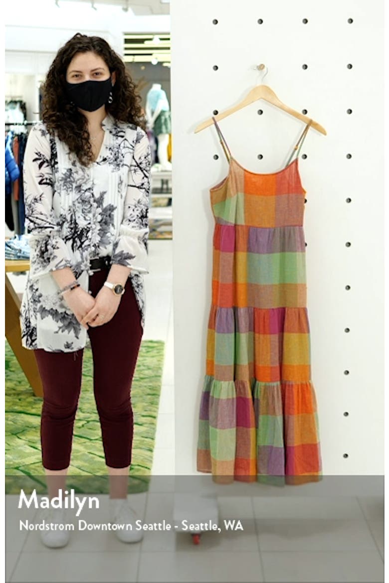 Lana Madras Plaid Tiered Midi Sundress video