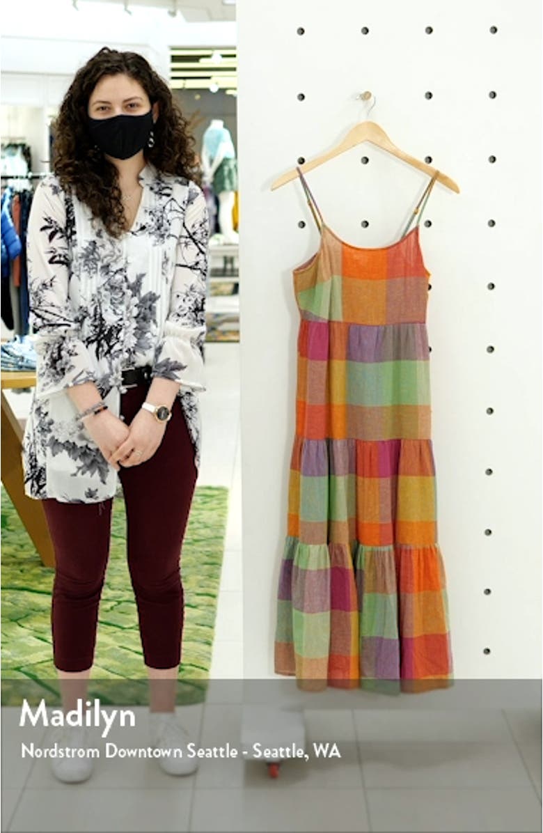 Lana Madras Plaid Tiered Midi Sundress, sales video thumbnail