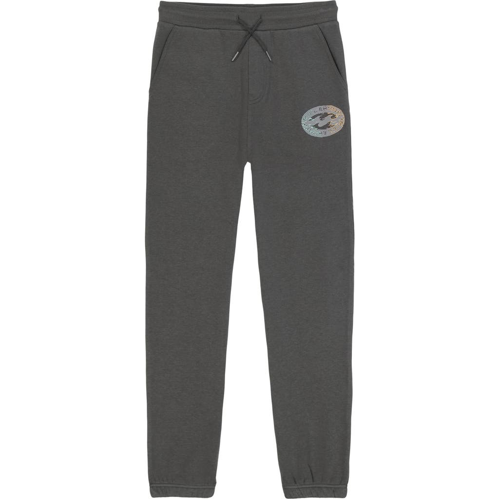 Billabong Kids' Stretch Wave Graphic Fleece Joggers In Gray