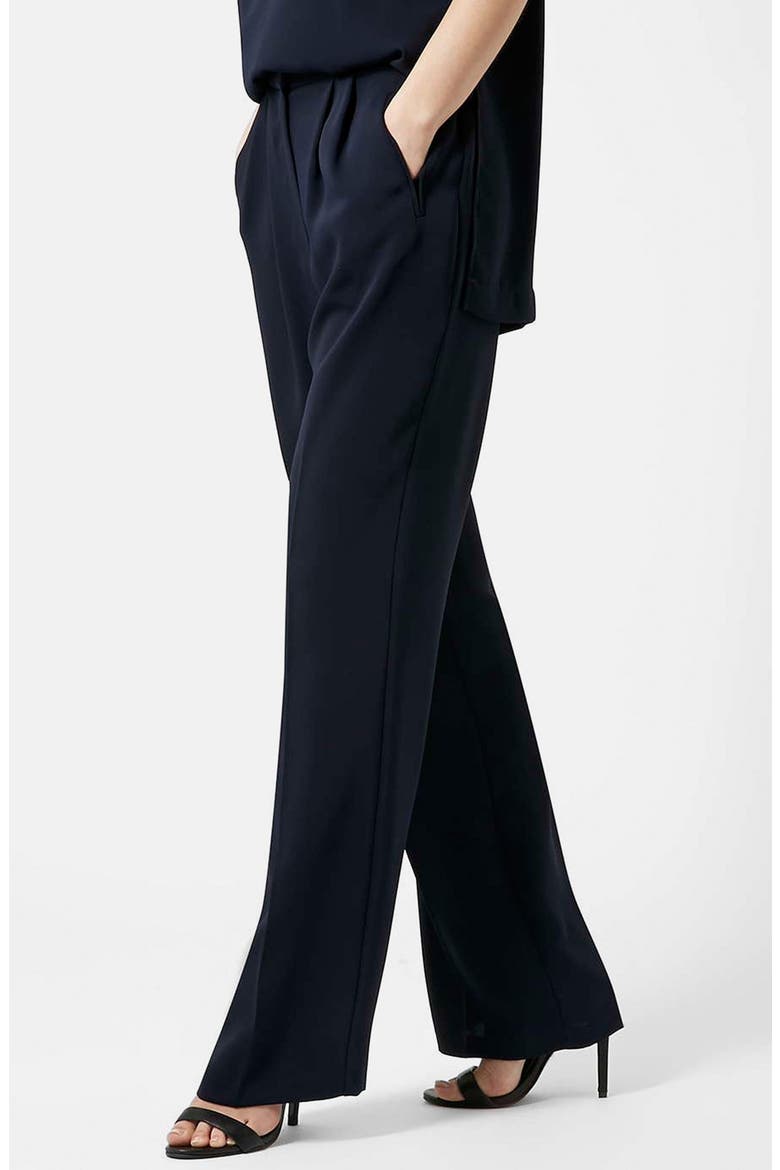 Slouchy Straight Leg Trousers, Main, color, NAVY BLUE