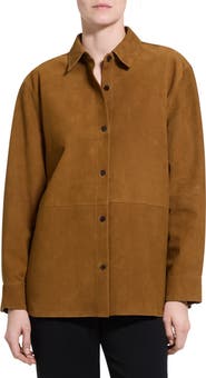 Theory Classic Menswear Suede Shirt