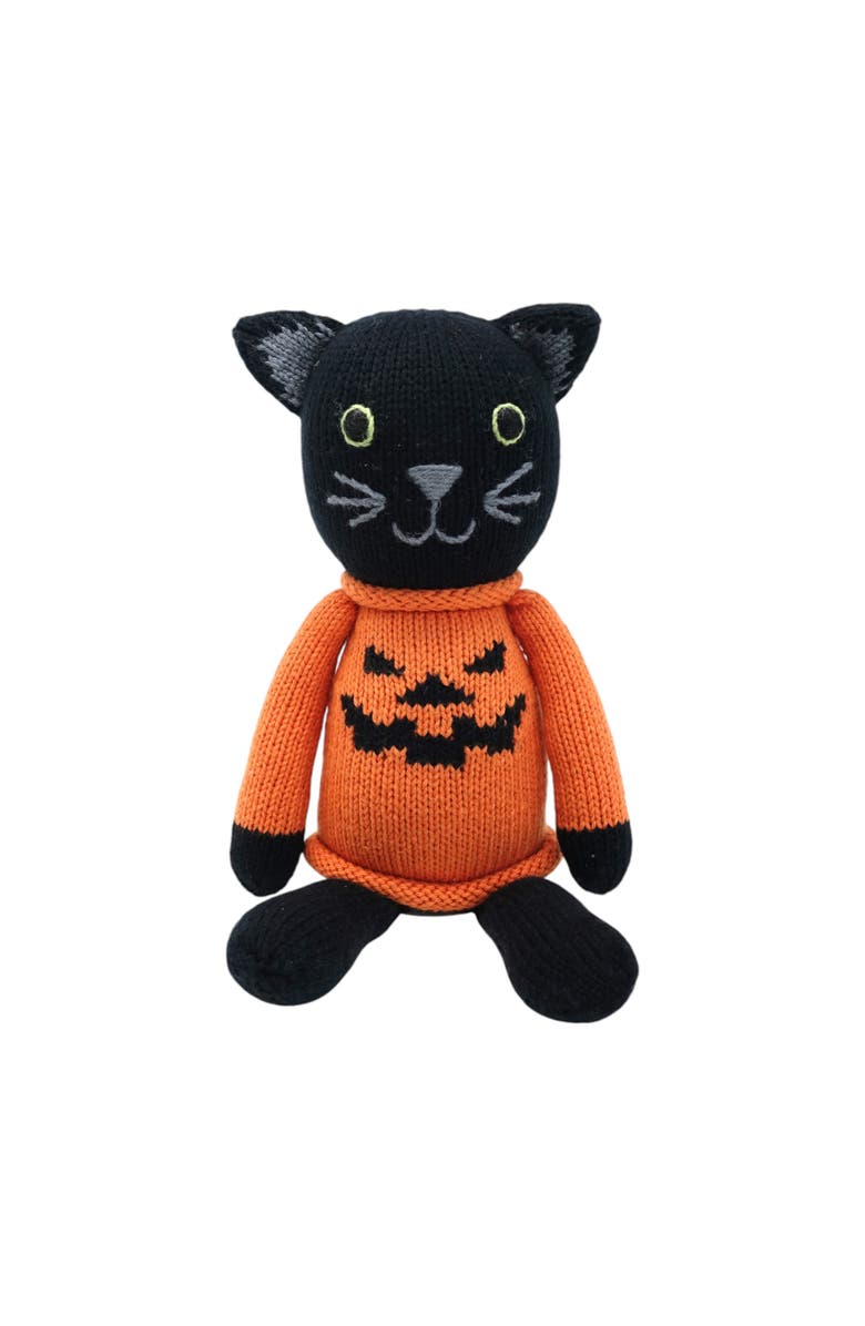 Melange Collection Knit Halloween Cat Toy, Main, color, Black And Orange