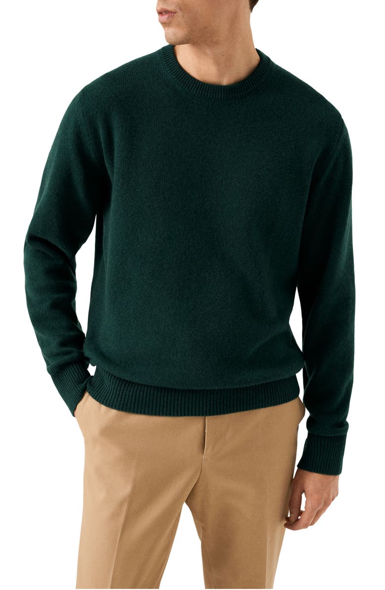 Eton Crewneck Cashmere Sweater, Main, color, Dark Green
