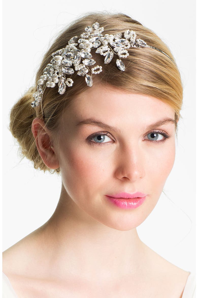 Crystal Branches Headband, Main, color, SILVER