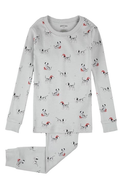 Kids' Firefighter Dalmatian Print Fitted Two-Piece Pajamas (Toddler & Little Kid)